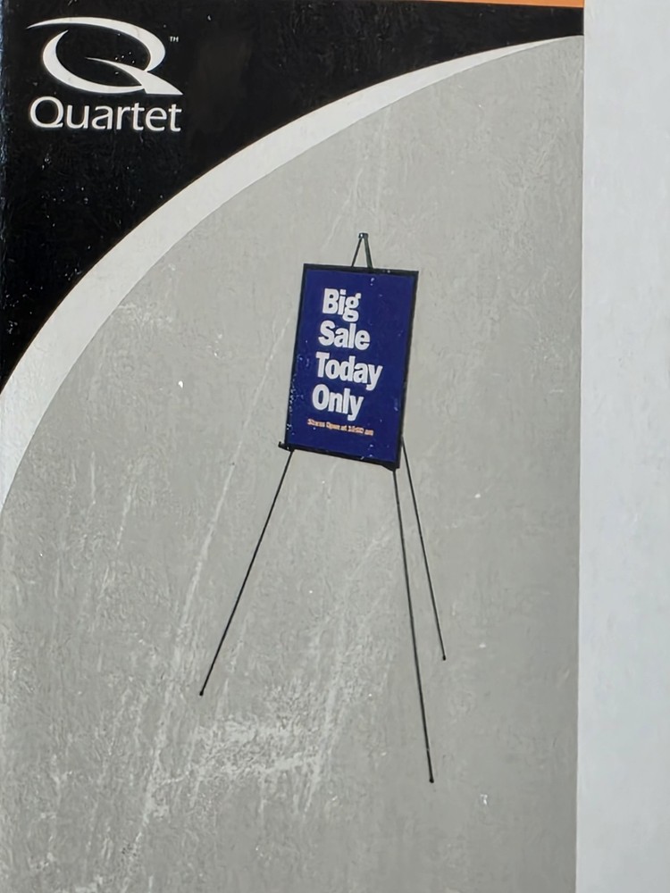 Quartet: Black Instant Display Easel 64" tall Portable