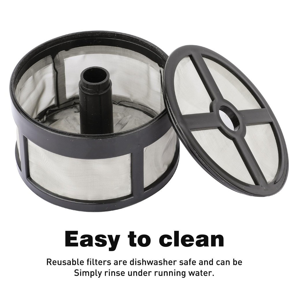 1 Pcs Reusable 7-14 Cup Coffee Filter for Percolator Pot 1, Black