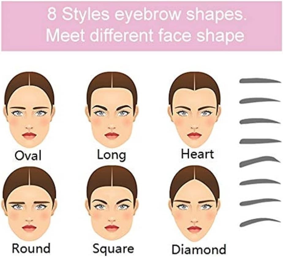 24 Styles Eyebrow Shaping Stencils Grooming Shaper Reusable Template Makeup Tool