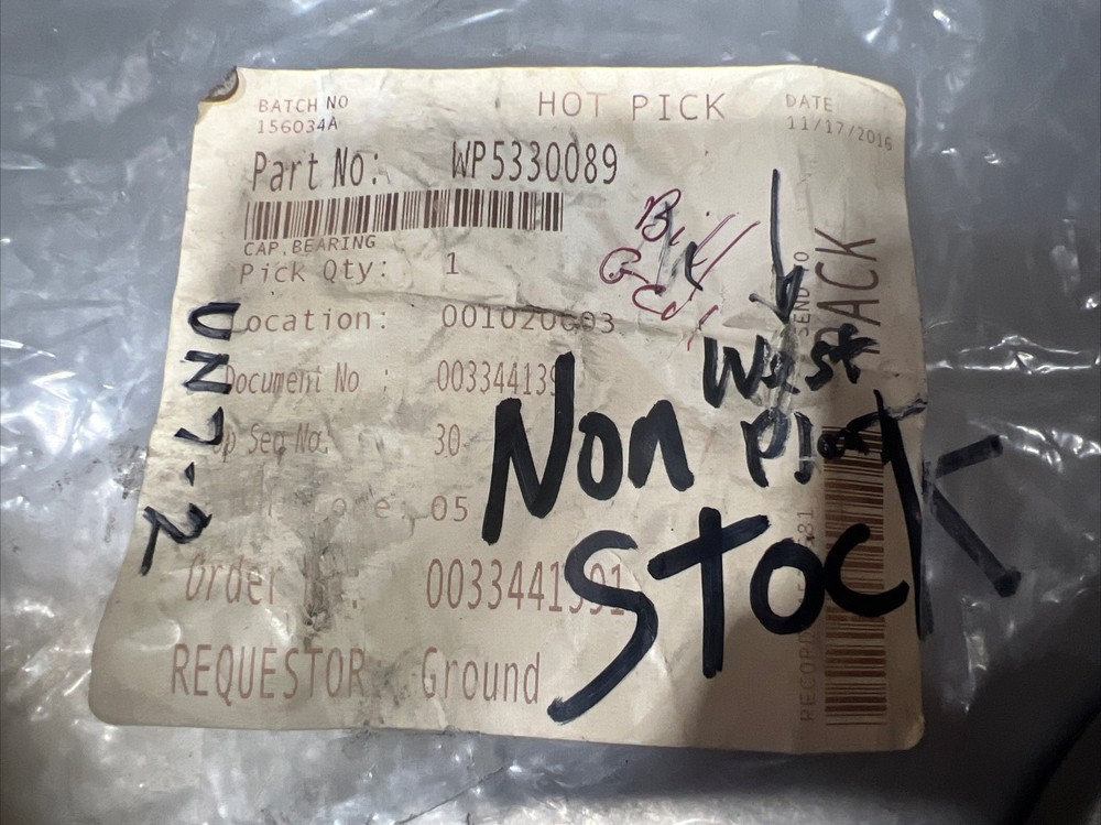 FLOWSERVE WP.5330089 CAP BEARING Nos Surplus