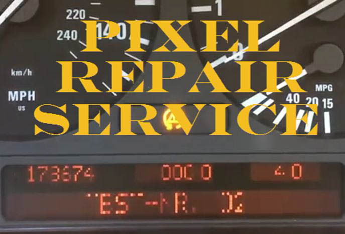 BMW E38 730 740 instrument cluster pixel repair service
