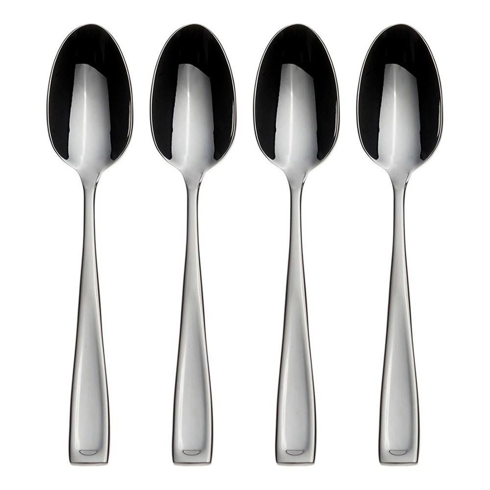 Oneida Flatware Set Moda Teaspoons, Set of 4, Silver