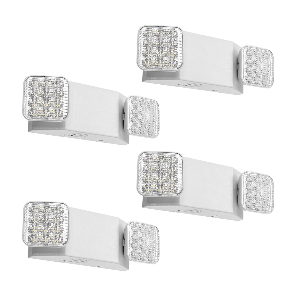 VEVOR 4 Pack Emergency Lights for Business with Battery Backup LED Exit Lighting