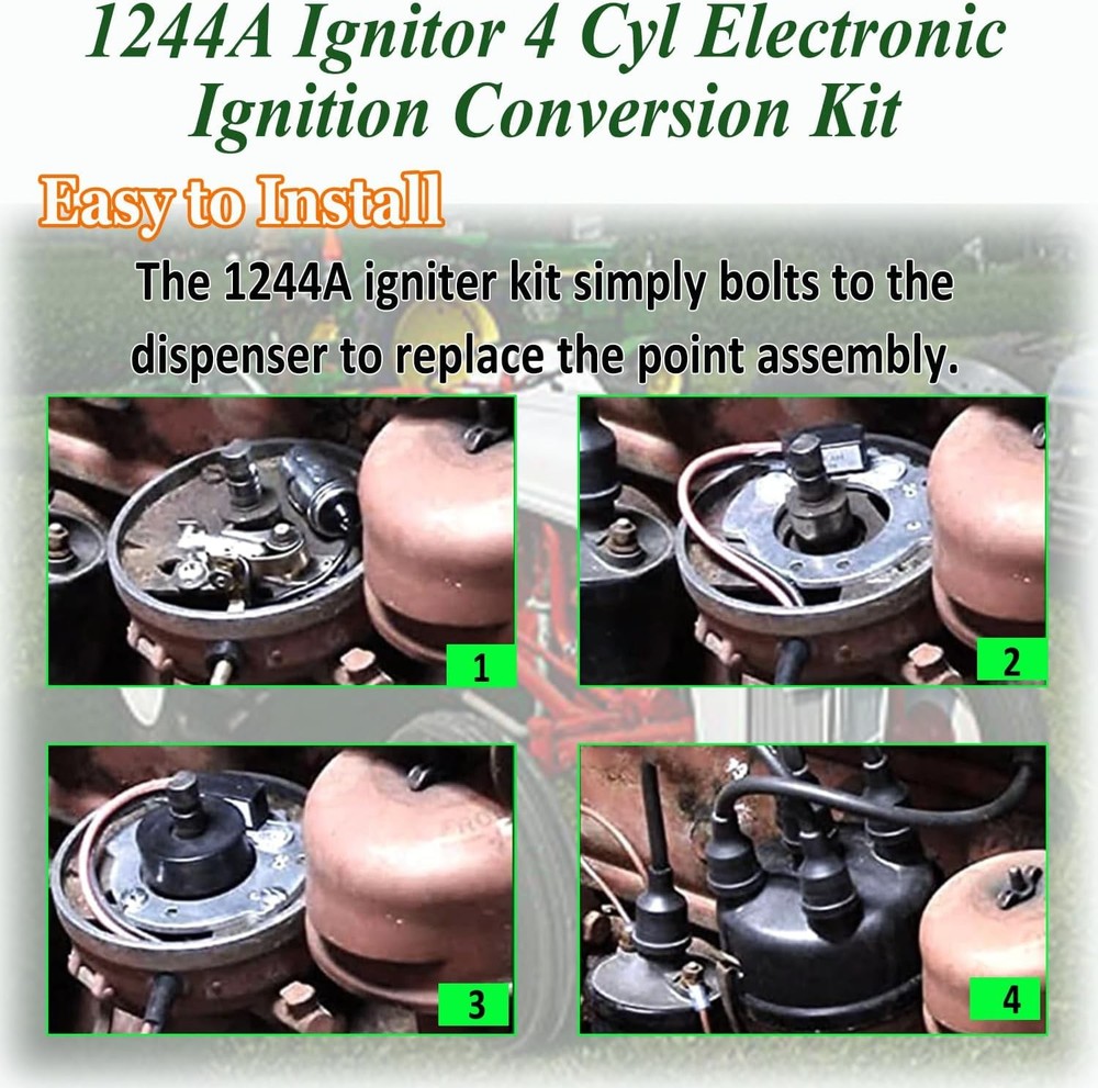 1244A For Pertronix Electronic Ignition Conversion Kit Ignitor for Ford 4 CYL