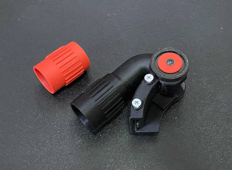 125mm Angle Grinder Dust Collector: 3D Printed ABS Plastic