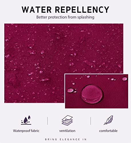 4 Packs Chef Apron, Waterproof Apron, Adjustable Apron Polyester Blend Wine