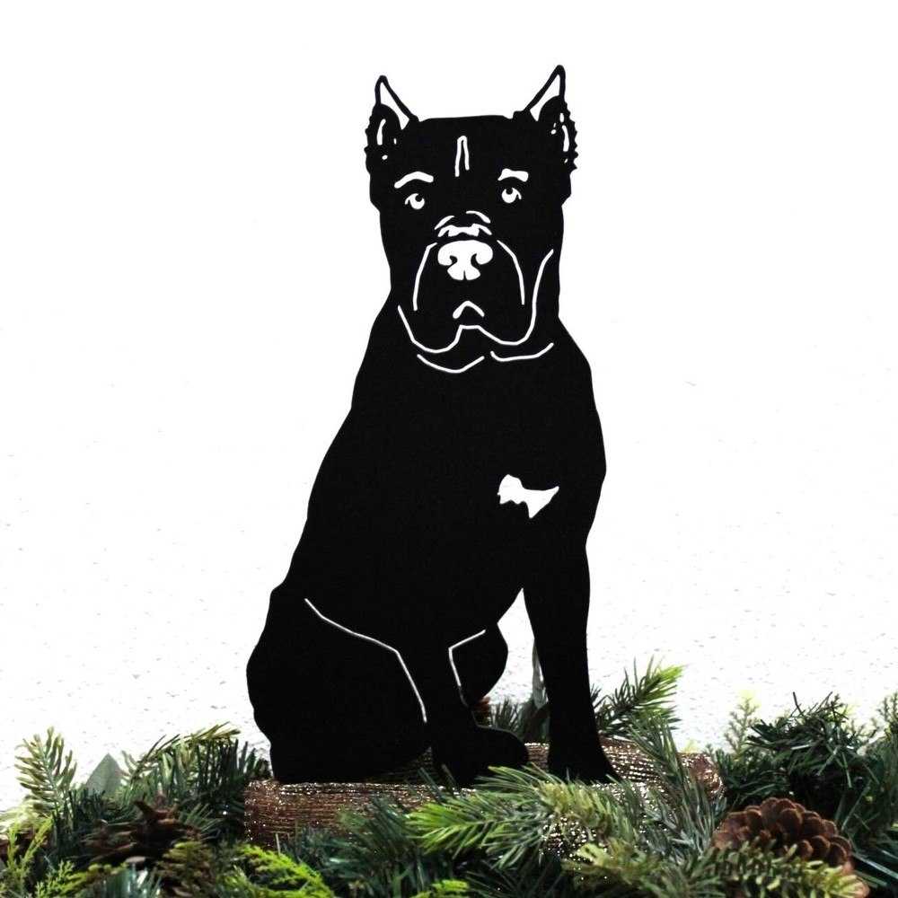 Cane Corso Black Metal Dog Silhouette