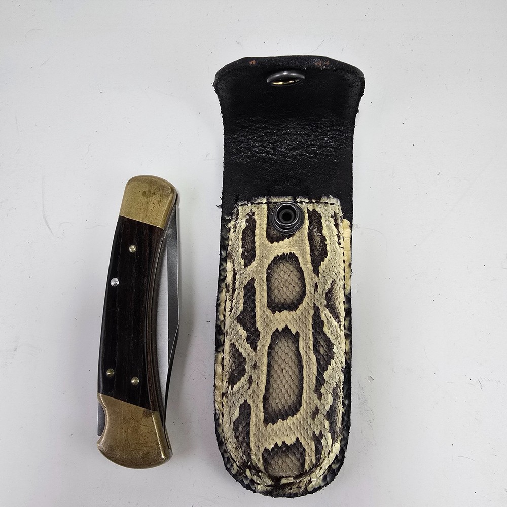 Buck 110 Leather knife sheath Burmese Python, case 6265 SHEATH NEW Handmade