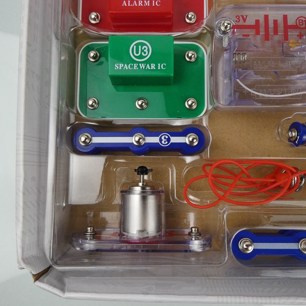 Snap Circuits Jr SC-100 100 Experiments Electronics Kit ELENCO *** Missing S1