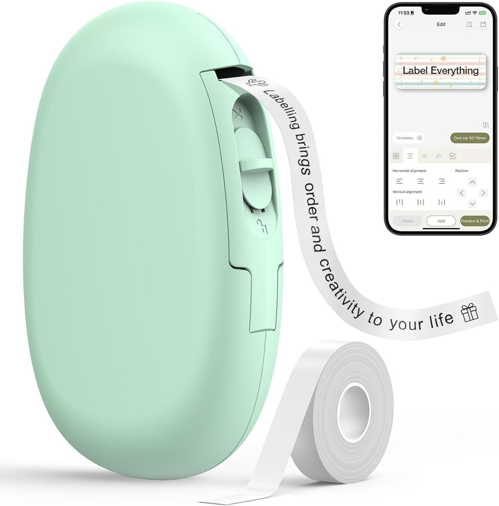 E10 Bluetooth Label Maker Machine , Continuous Waterproof Label (Without labels)