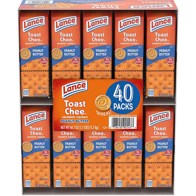 Lance Toastchee Peanut Butter Crackers (1.52 Oz., 40 Ct.)