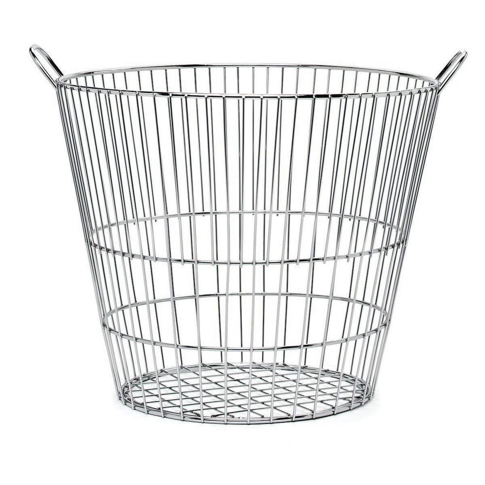 HUBERT® Wire Display Basket Round Chrome - 18"Dia x 16"H