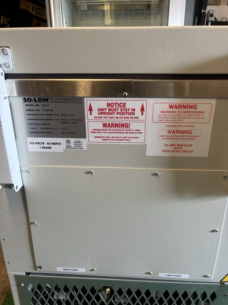 So-Low C85-2ULT Chest Freezer -85C Please Read description