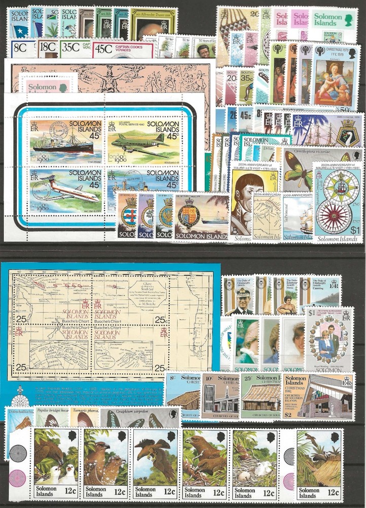 SOLOMON ISLANDS 1978/82 "Commemoratives" MINT