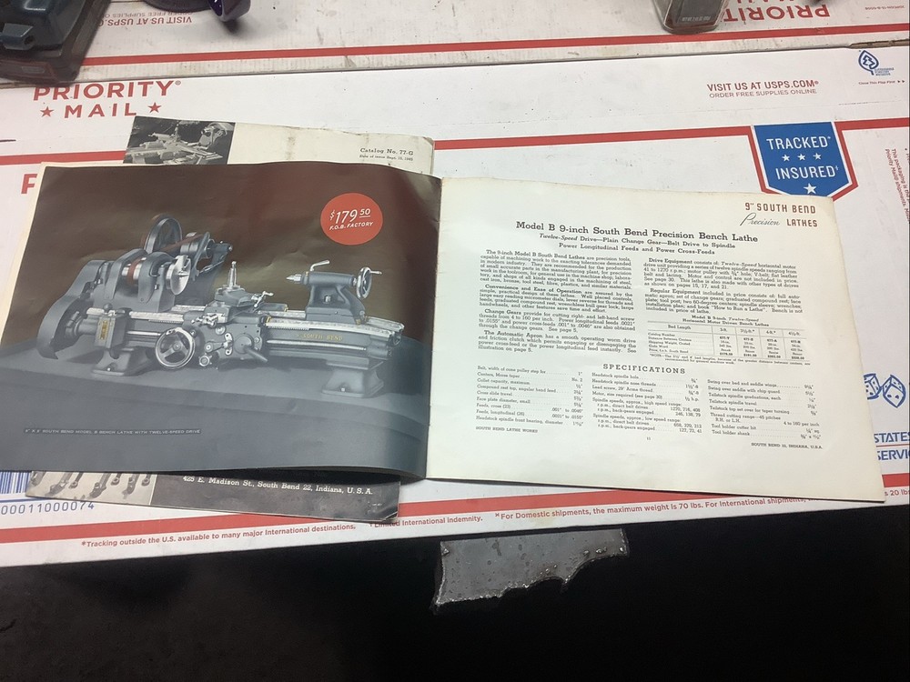 South Bend Lathe Catalog 9-g & 77-g