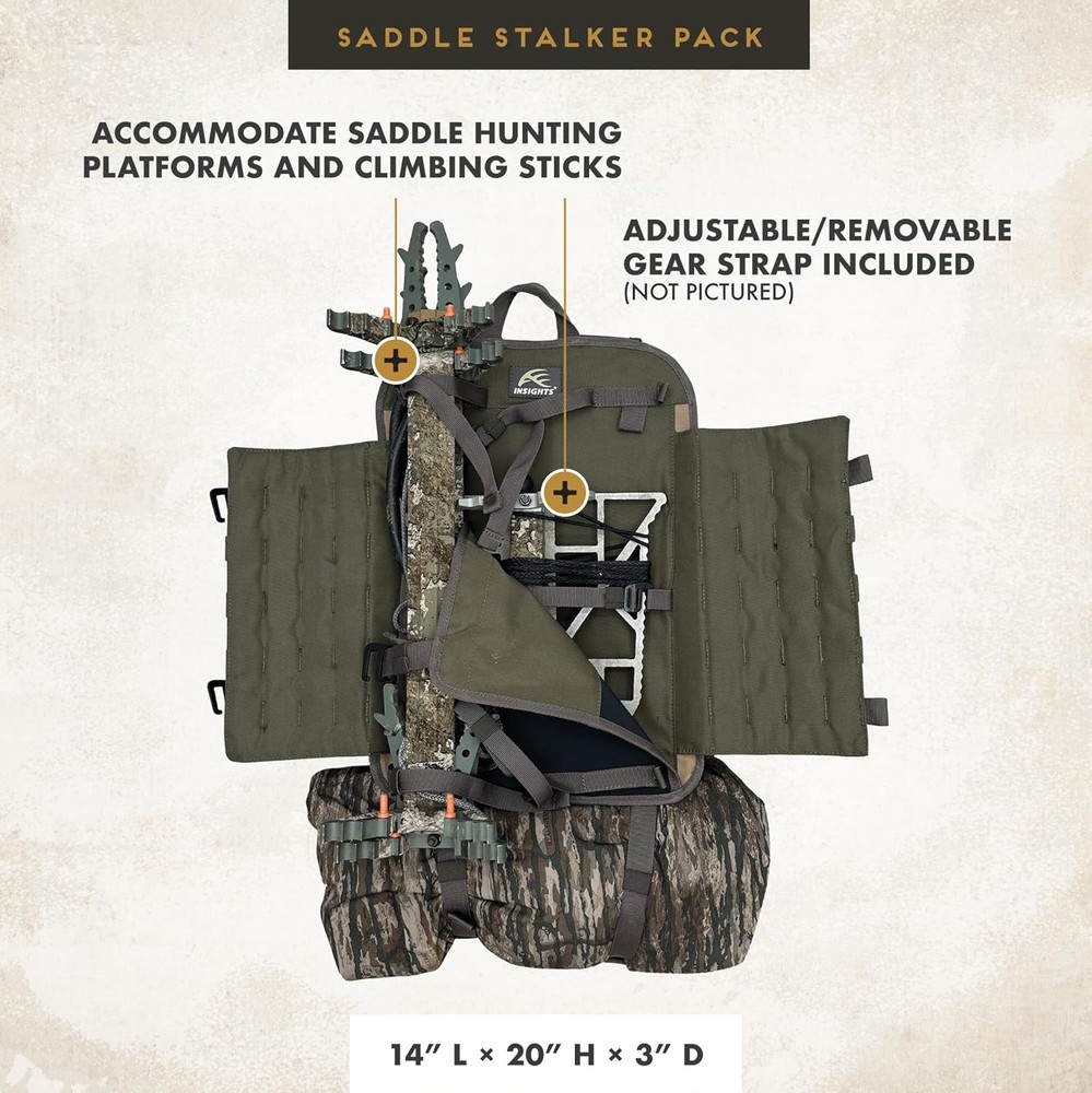 Hunting Saddle Stalker Hunting Backpack Lightweight Solid Elements Brown