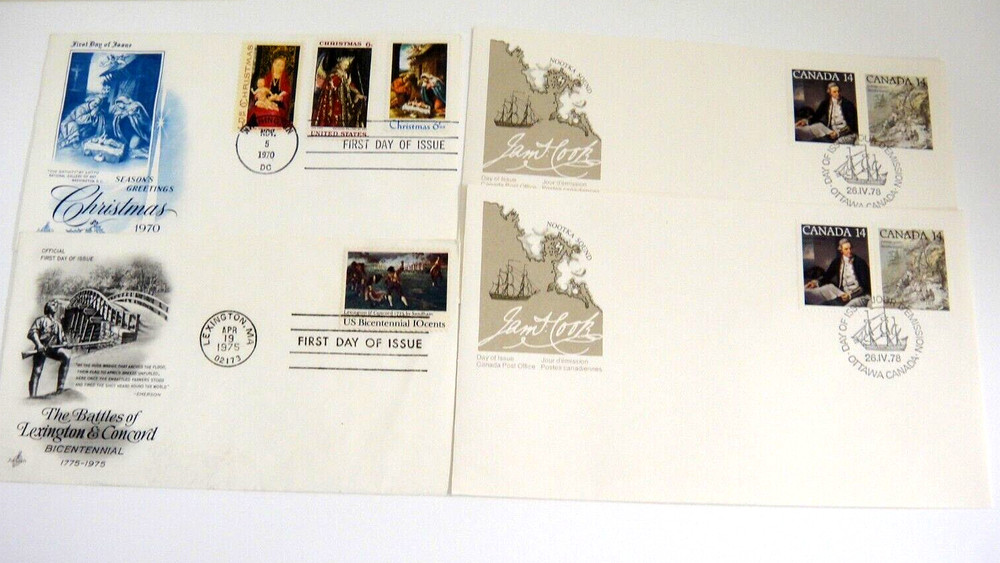 First Day Cover Issue Cachets Stamps Space UN Bi-Centennial Electronics Lot 22