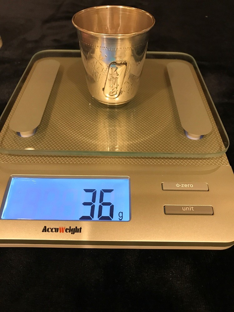 Monogrammed “RMG” 800 Silver Cup