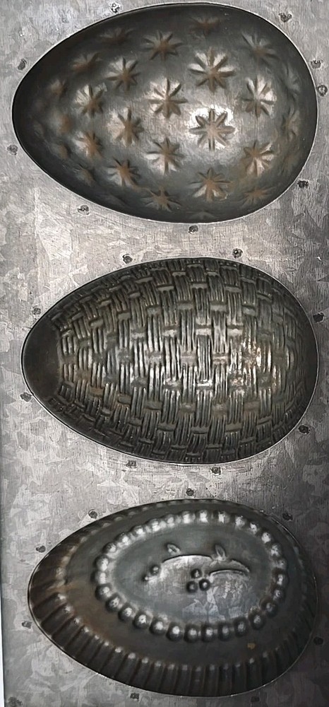 Triple Easter Egg Chocolate Candy Mold, Ready To Use Or Hang For Kitchen Decor