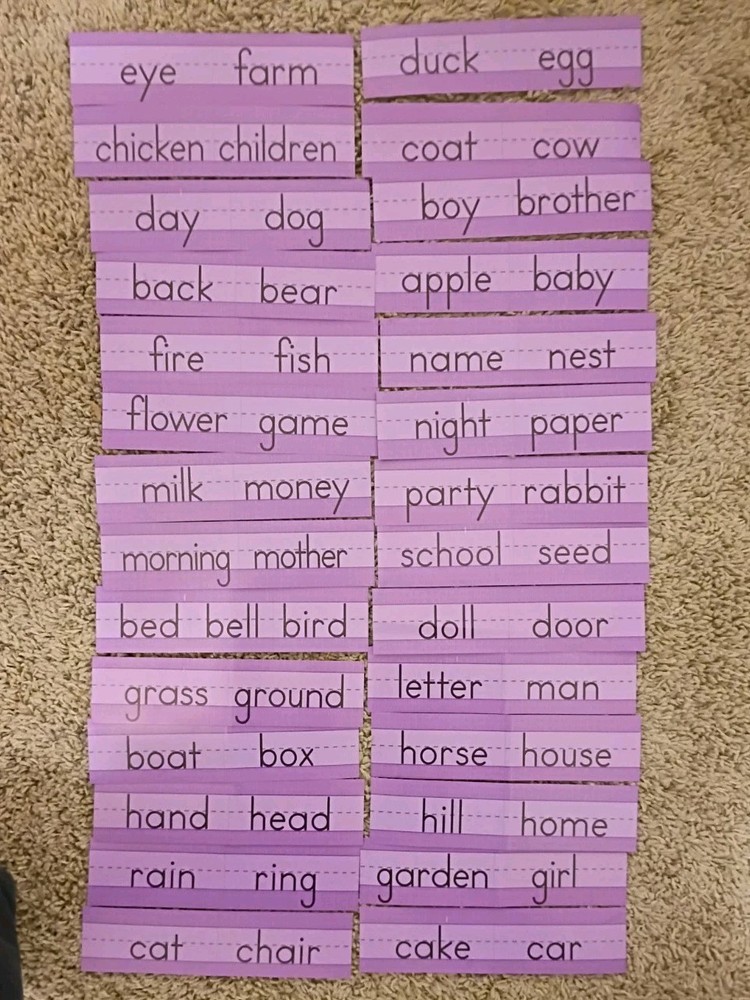 Teaching Tree (58 Pc) “Sight Words” Kindergarten - See Pictures