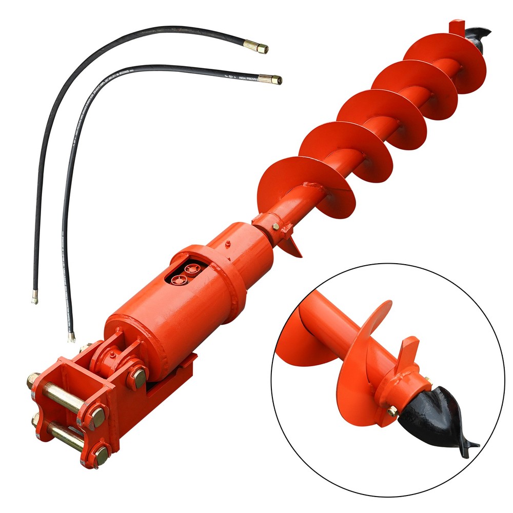 Mini Excavator Attachment 65in  Hydraulic Auger Drill For 1-2Tons Mini Digger
