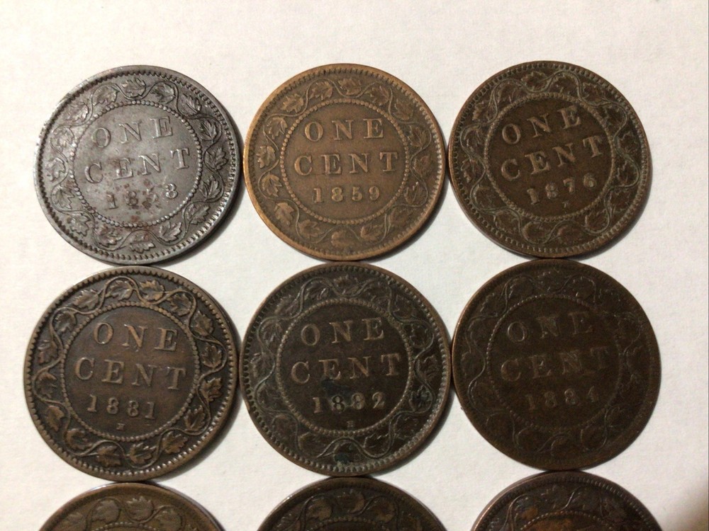 1858-1920 Canada Larger Cent Complete Collection Album