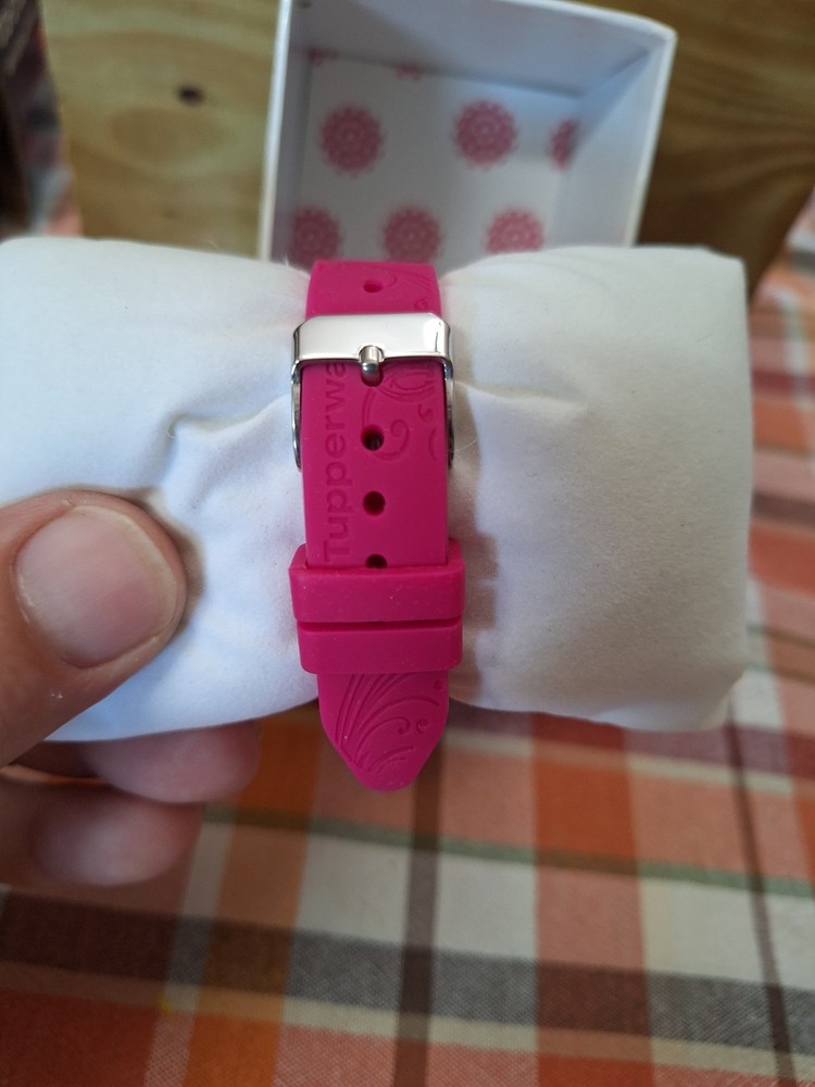 Tupperware pink watch (New In Box)