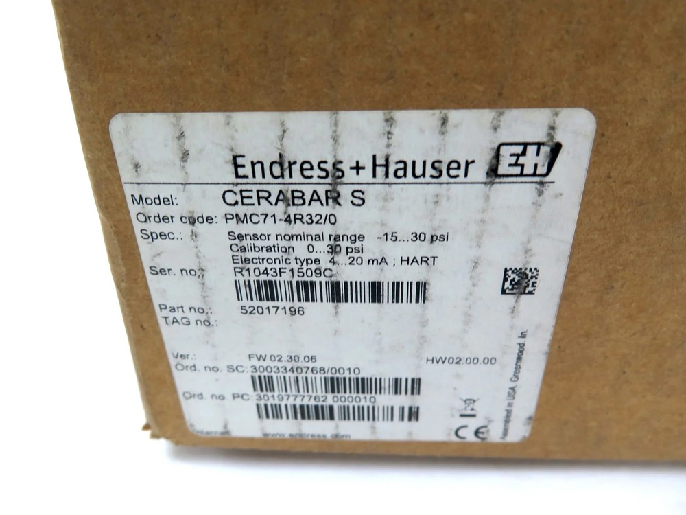 Endress + Hauser PMC71-4R32/0 Pressure Transmitter