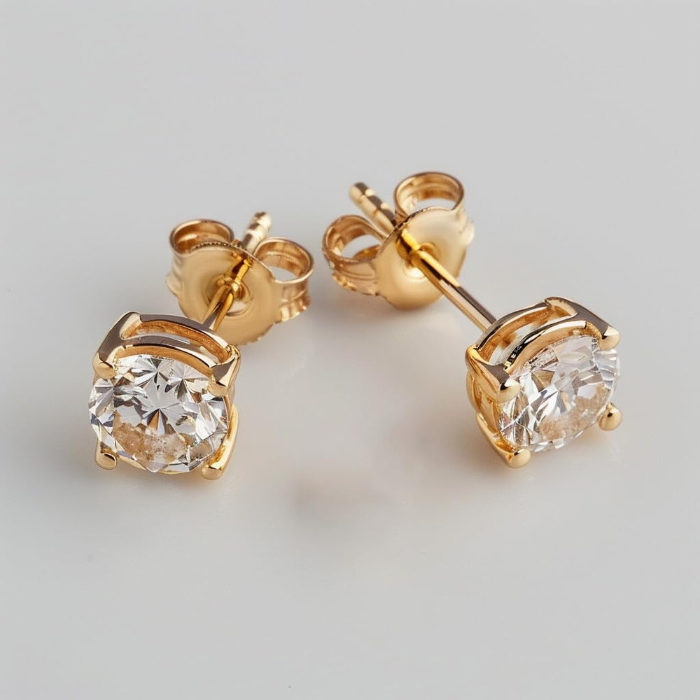 14K Gold Earring Backs - 6 Piece Replacement Yellow Gold Ear Locking for Stud Ea