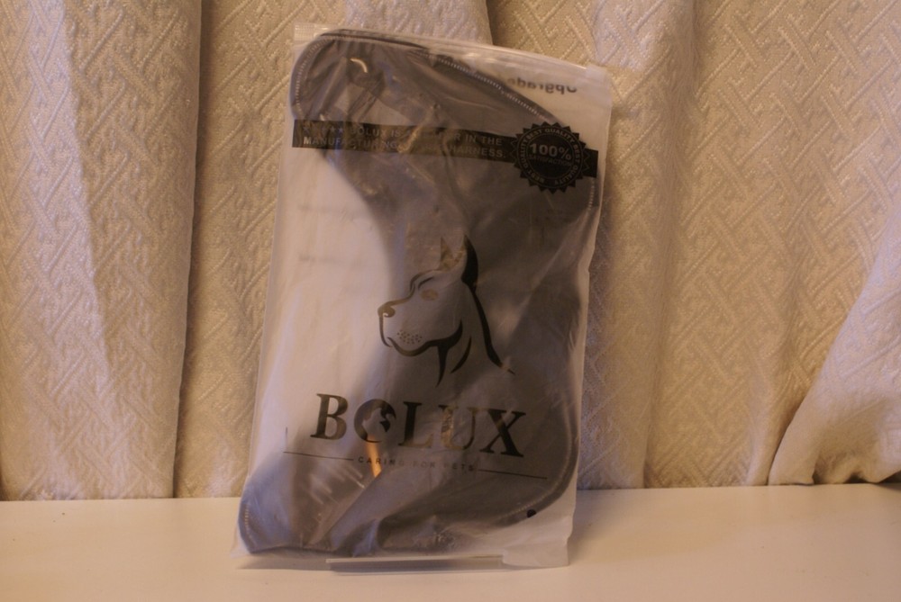 Bolux Black Adjustable No-Pull Reflective Breathable Dog Walking Harness Size M
