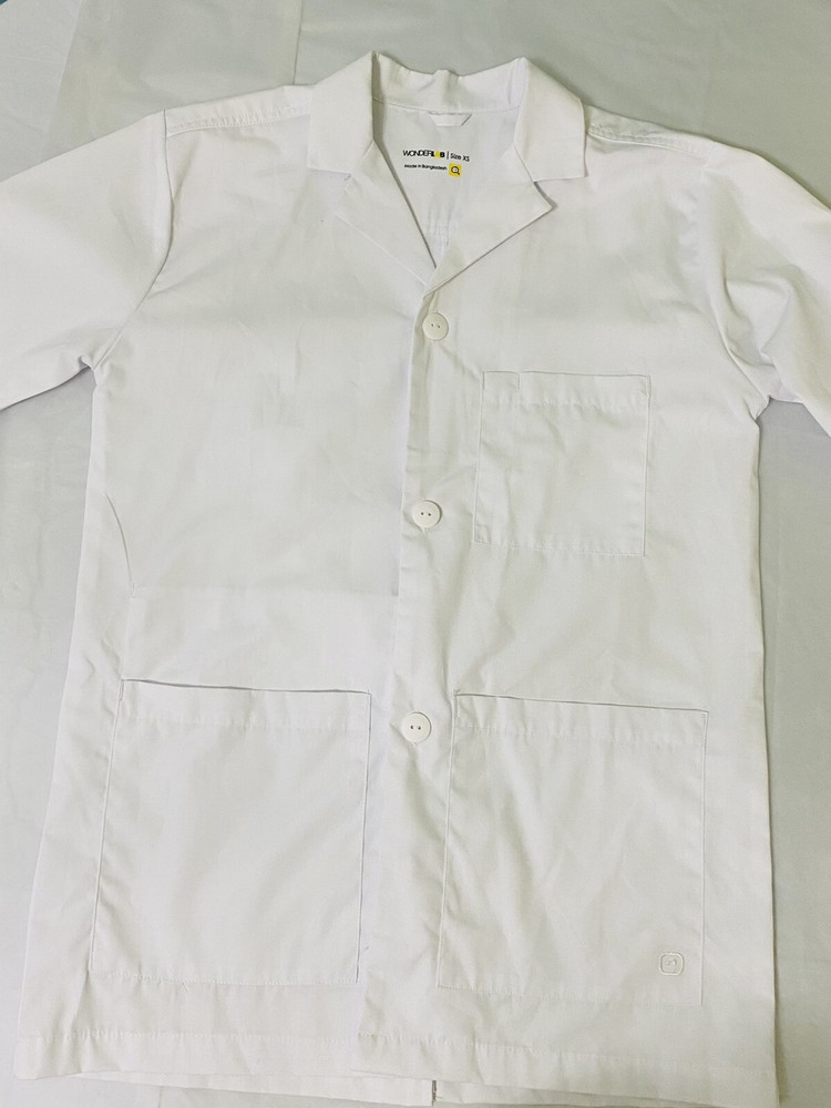 Wonder Lab White Lab Coat Style Size Xs Bc