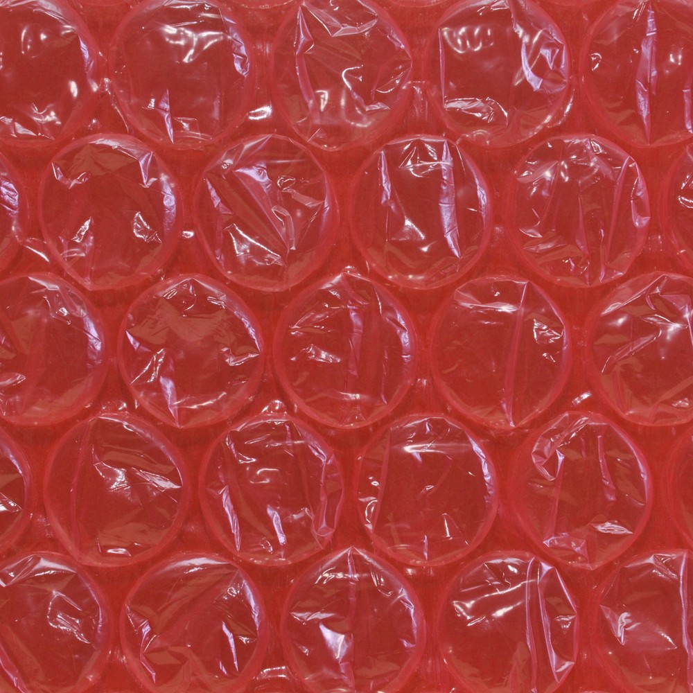 UBMOVE Small Bubble Red Wrap - 12" x 120' perforated every 12"