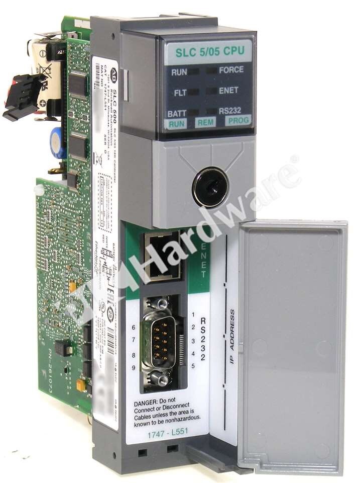 Surplus Allen Bradley 1747-L551 /D SLC 500 SLC 5/05 E-Net/RS-232 CPU Controller