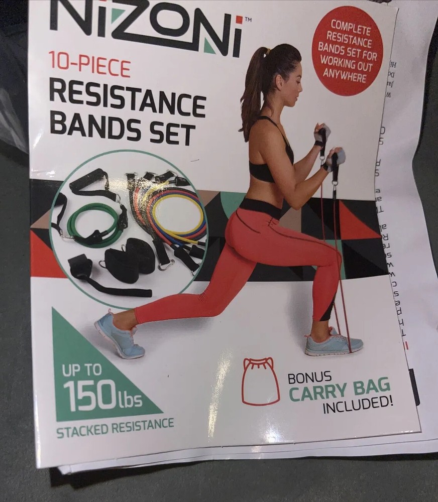 Professional Nizoni Resistance Bands Stackable Weights 10, 20, 30, 40, 50 LBS