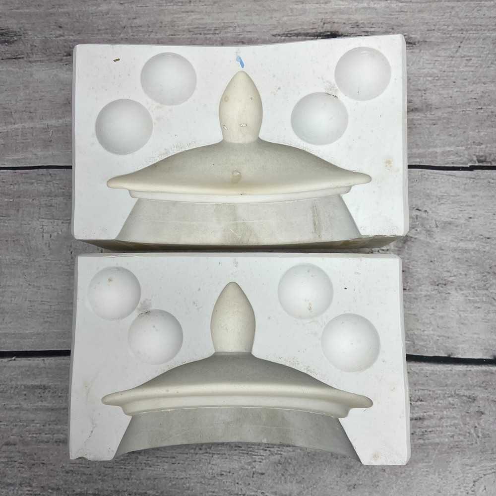 Nu-Trend Ceramic Casting Mold Corner Canister Lid #124