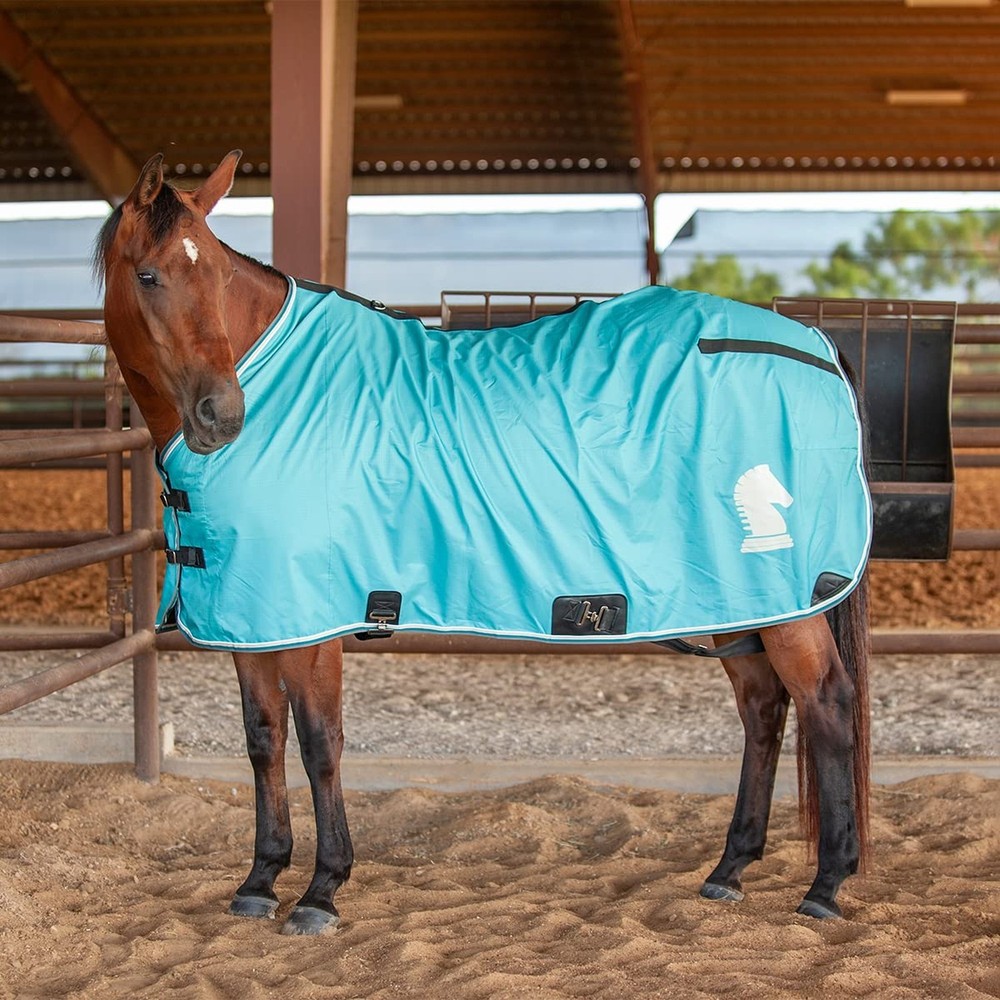 Classic Equine Classic Stable Sheet with Open Front, Turquoise, Medium (CENS2...