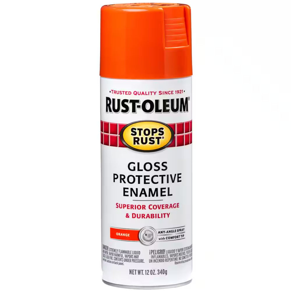12 Oz. Protective Enamel Gloss Orange Spray Paint (6-Pack)