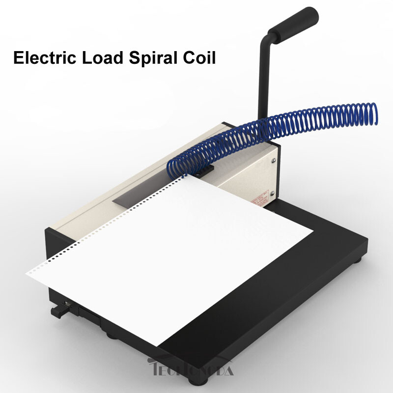 110V Desk Calendar Notebook Maker Plastic Spiral Coil Binding Machine PD-1501