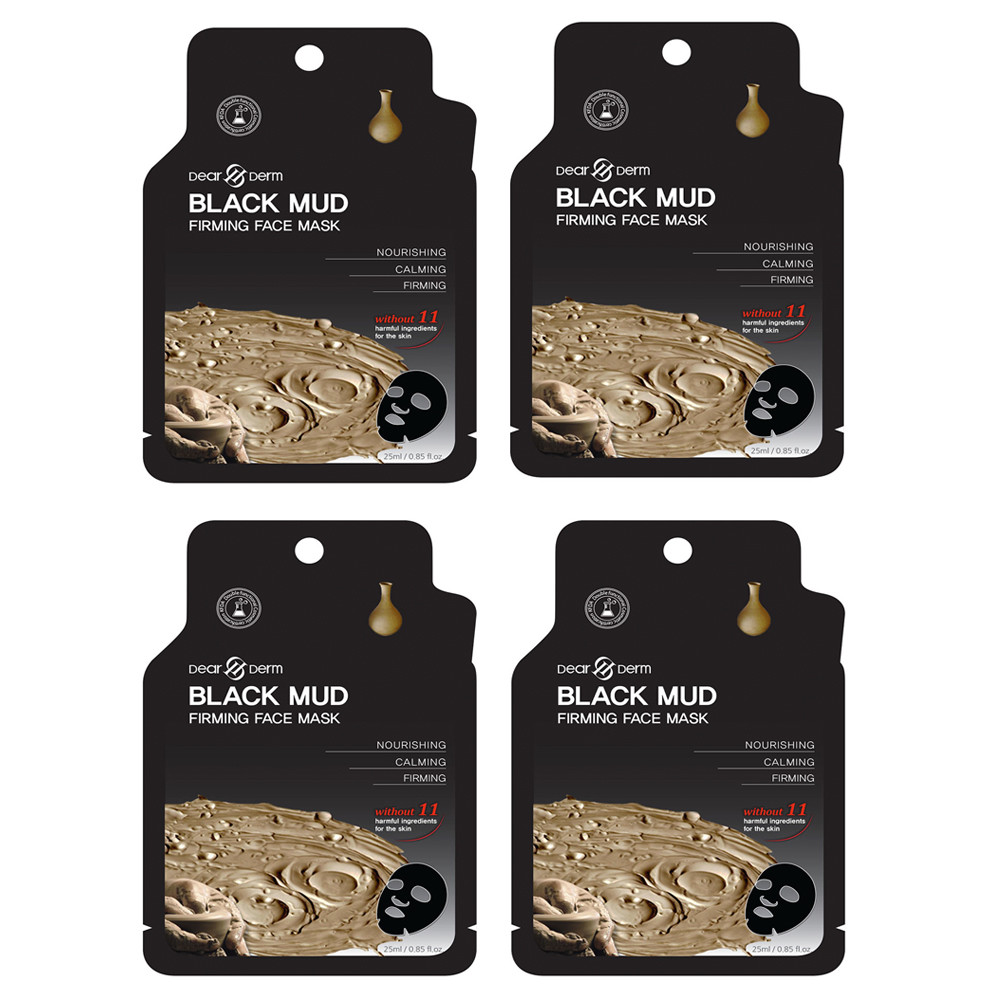 Dearderm Black Mud Firming Mask (4pc)