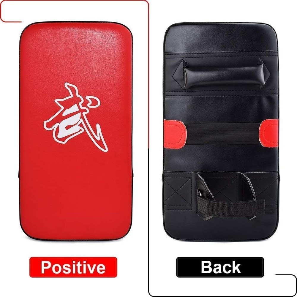 Taekwondo Kick Shield with 2 Punching Mitts - Durable Red Training Set