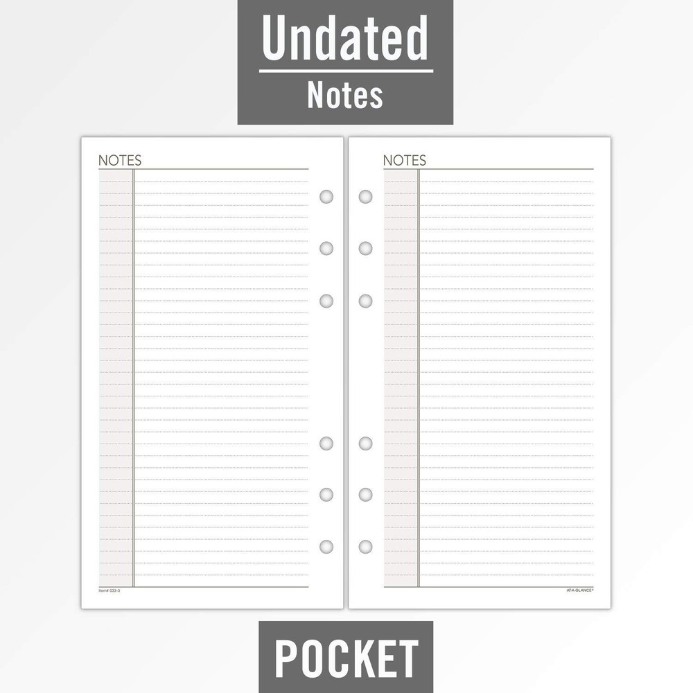 AT-A-GLANCE Day Runner Lined NotePad Pages, Refill, Portable, White