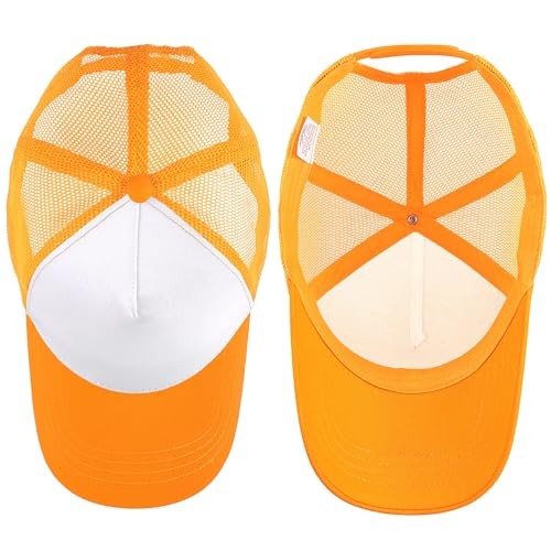 12 Pack Bulk Wholesale Mesh Trucker Hats 5 Panel and 6 One Size 5 Panel - Gold