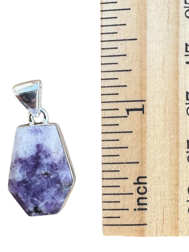 Lepidolite Solid 925 Sterling Silver Pendant