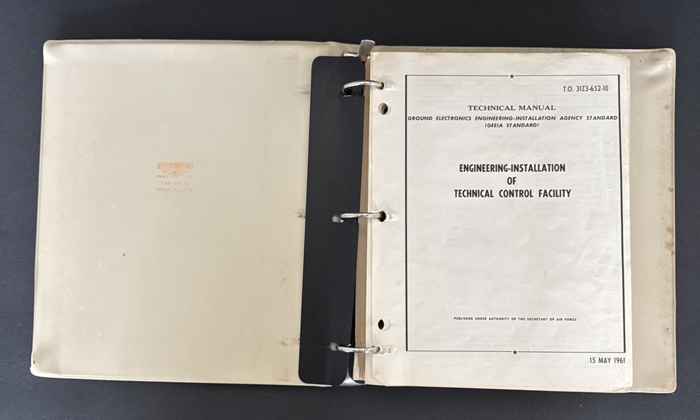 Radiation Inc Technical Manual Engineering Installation Tech Control Center 1961