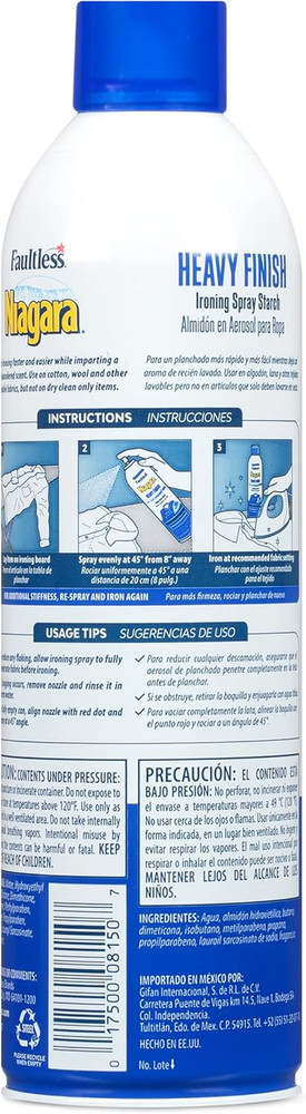 Niagara Niagara Spray Starch Plus, Heavy, 20 Oz