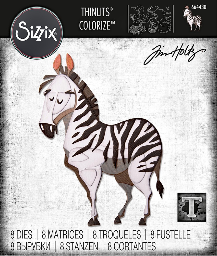 Sizzix Thinlits Winifred Colorize 8pc set #664430 Retail $34.99 by Tim Holtz