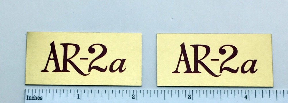 AR-2a Speaker Grill Badges Pair Custom Made Aluminum