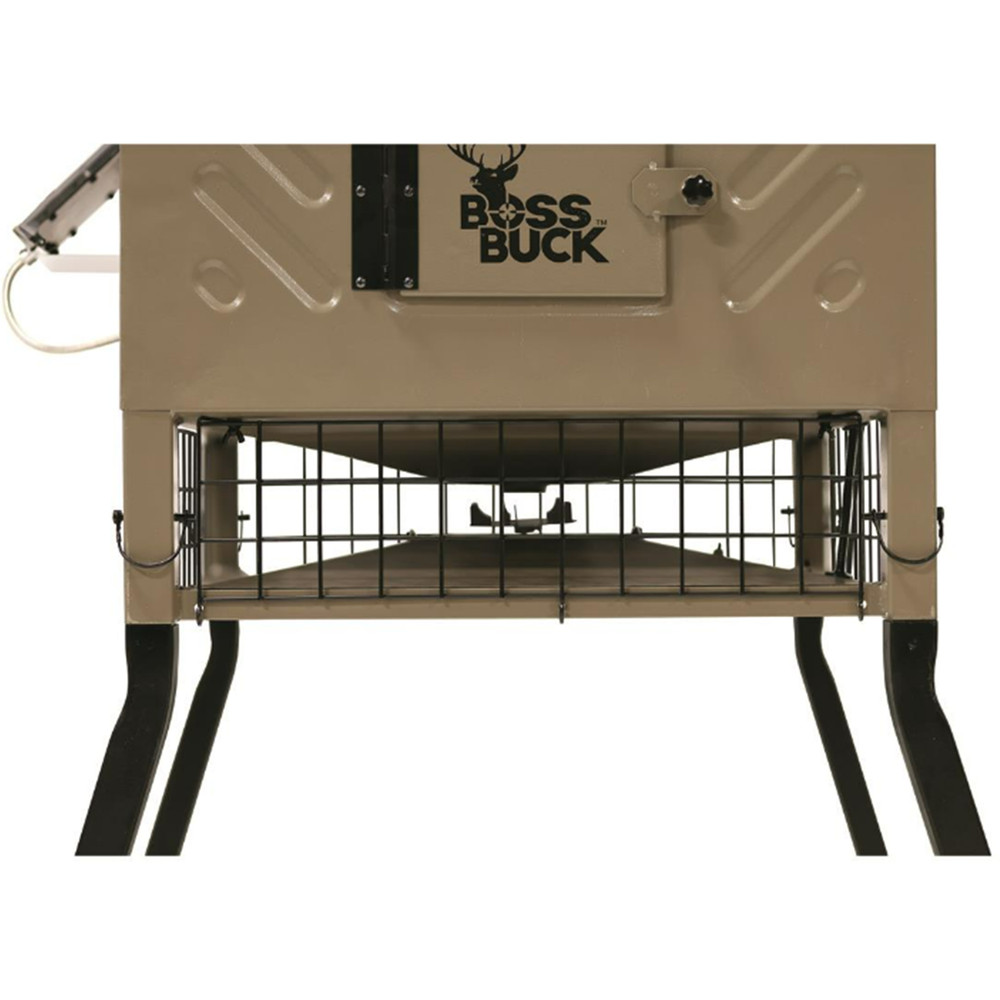 600 lb Stand Fill Sled Feeder Integrated Solar Panel Reverse Polarity Protection