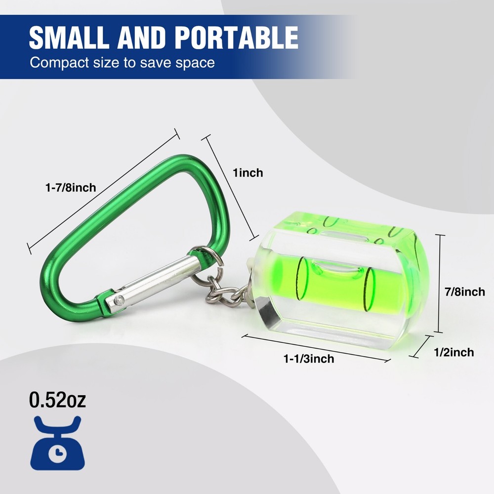 WORKPRO 3-Pack Small Bubble Level with Keychain Mini Pocket Tool Spirit Level