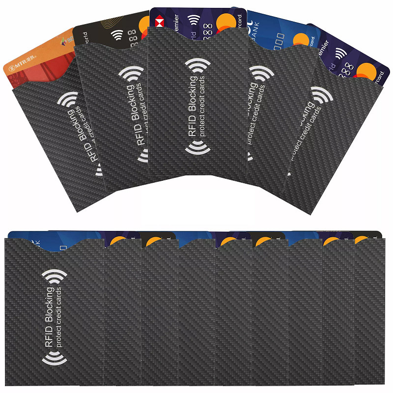 5PCS RFID Blocking Sleeves Credit Card Protector Holders Theft Protection Secure